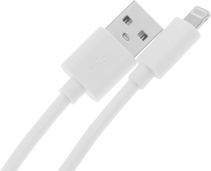 Кабель KINGPRICE KP-USBAL-2m,  Lightning (m) -  USB (m),  2м,  2.4A,  белый
