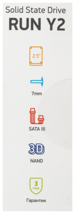SSD накопитель Digma Run Y2 DGSR2128GY23T 128ГБ, 2.5", SATA III,  SATA,  rtl