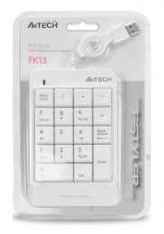 Числовой блок A4TECH Fstyler FK13, USB, мембранная,  белый [fk13 usb ( white )]