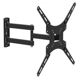 Кронштейн для телевизора Buro FL4S, 20-65", настенный, поворотно-выдвижной и наклонный,  черный [bm25a74ts3]