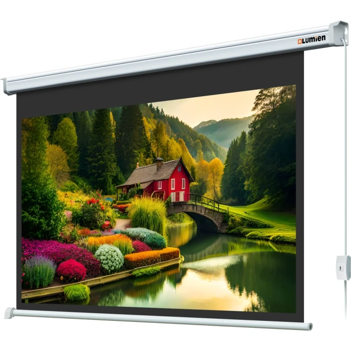Экран с электроприводом Master Control Lumien 163х220 см (раб.область 119х212см) (96") High Contrast черн. кайма сверху 4 \3\ 121507