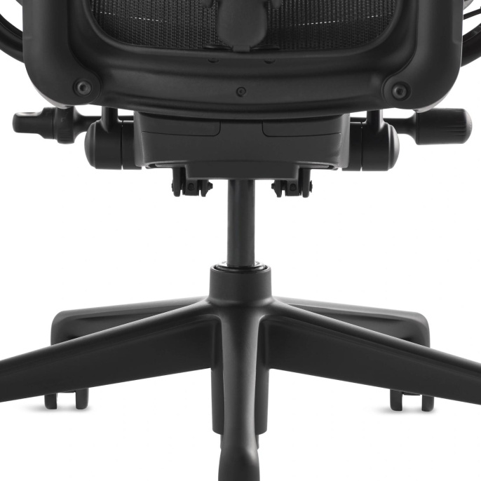 Кресло HERMAN MILLER Aeron C Large, на колесиках, сетка, черный [aeron c large black]