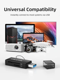 Кардридер CABLETIME CD41G (CT-ASD3-PB ) - USB 3.0, SD-адаптер, черный
