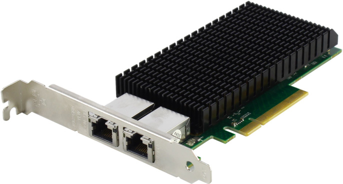 Сетевой адаптер ExeGate EXE-X540-T2 PCI-E x8 v2.1, порты 2xRJ45 медные , 10Gb/s 10/1Gb/s, 100Mb/s , Server NIC Intel Chipset X540-AT2 EX296226RUS
