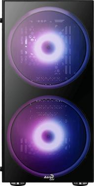 Корпус ATX Aerocool Python-G-BK-v1, Midi-Tower, без БП,  черный