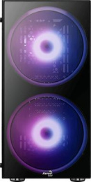 Корпус ATX Aerocool Python-G-BK-v1, Midi-Tower, без БП,  черный