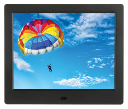 Фоторамка Digma 8" PF-843 IPS 1024x768 черный пластик ПДУ Видео (PF843BK)