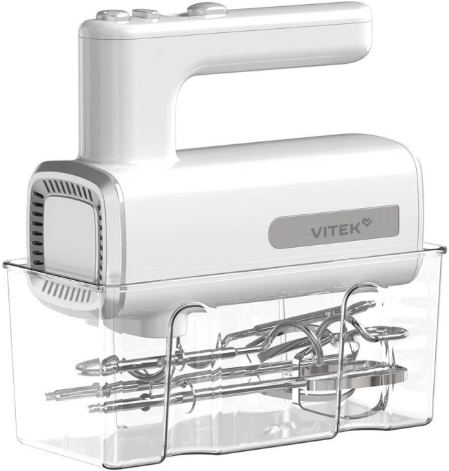 Миксер Vitek VT-HM5005, ручной,  белый и серебристый