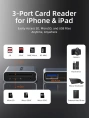 Кардридер CABLETIME CB48G (CT-ACCD3-AG) 3-в-1 USB-A + USB-C, SD/microSD, серый