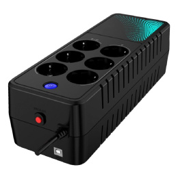 ИБП CBR LIGHT LGT-650 [650VA/360W 6 x EURO, 3 c фильтрацией + 3 с резервированием, Breaker]