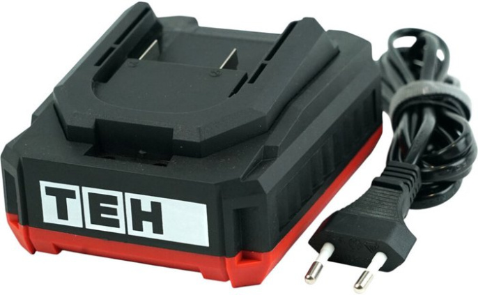 Дрель-шуруповерт TEH TDBL1020-2B (напряжение 20 В, обороты: 0-500/2100 об/мин, крутящий момент 100 нм, быстрозажимной патрон 13 мм, в комплекте крюк для ремня, комплектация: 2 шт акб 2 ач, зу, кейс stack)