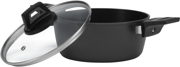 Кастрюля 4л Polaris Graphit 24C,  алюминиевая, с крышкой