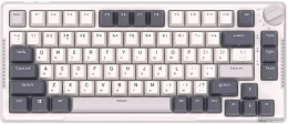Клавиатура Royal Kludge RK-H81 (White Night, серый, черный, бежевый, USB/2.4 GHz/Bluetоoth, подсветка RGB, горячая замена клавиш Hot Swap, синие свичи)
