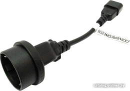 Кабель PowerCom SCUT IEC-320 C14-Socket Type-F (для компьютера, функция: питание устройств, 250V, 10A, длина: 0.23 м)