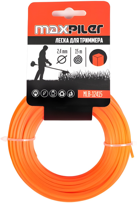 Леска для триммера Maxpiler MLB-12415 2.4ммх15м, квадрат