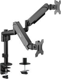 Кронштейн для мониторов ЖК Digma D-MM202D, до 32", до 9кг, крепление к столешнице, поворот и наклон, черный