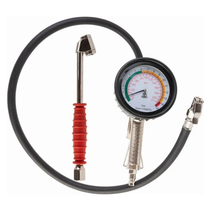 Пистолет для накачки шин WIEDERKRAFT с аналоговым манометром WDK-29110