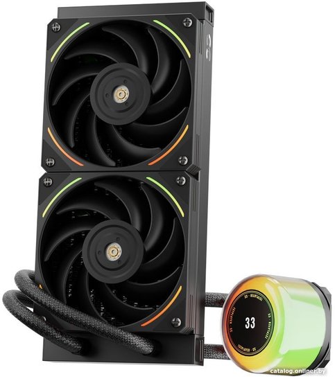 Кулер для процессора (СЖО) 1stPlayer CC 240 Черный (CC-240-BK) (Intel LGA1851/1700/1200/115x/2011/1366, AMD AM5/AM4/AM3/AM2/FM2/FM1, крепление на винтах, размер радиатора: 277x119x27мм, размер вентилятора: 120x120x25мм, размер водоблока: 73.7x73.7x58.4мм,