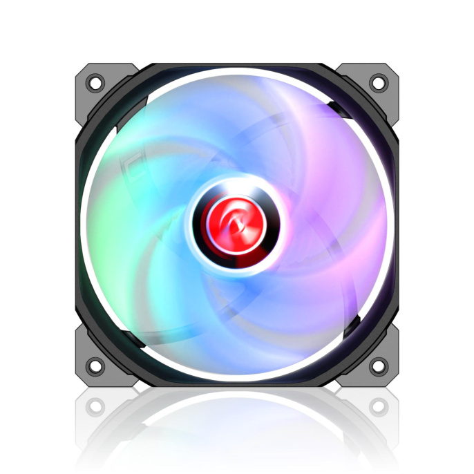Вентилятор корпусный/ Case Cooler Raijintek AGERAS 12 ARGB-1 120x120x25mm, 4-pin PWM, 67.38CFM, 33dBA, 2200RPM, Black