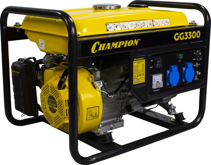 Бензиновый генератор CHAMPION GG3300, 220 В, 3кВт