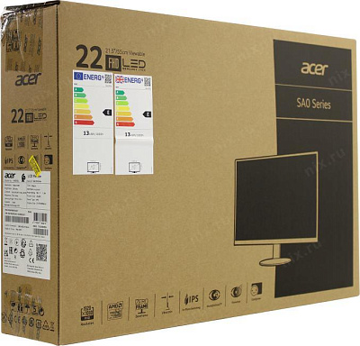 21.5" ЖК монитор Acer UM.WS0EE.A01 SA220QAbi Black (LCD 1920x1080 D-Sub HDMI)