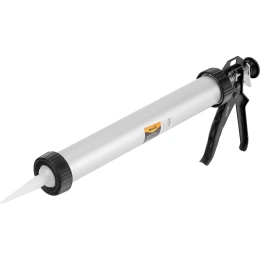 Пистолет для герметика SPARTA 750 мл, "закрытый", алюминиевый корпус, круглый шток 7 мм 886485