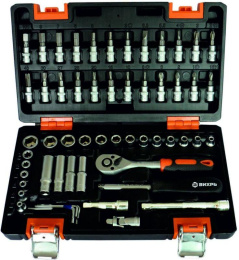 Набор инструментов ВИХРЬ 1/4" CrV,  57 предметов [73/6/7/2]