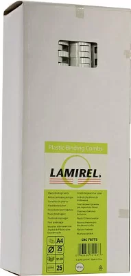 Lamirel CRC78772 Пластмассовые гребёнки для переплёта (White A4 d 25мм уп. 25 шт)