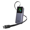Внешний аккумулятор с выдвижным кабелем UGREEN PB726 55987B 165W Power Bank 20000mAh with Retractable Cable. Цвет: серый космос