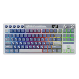 Клавиатура Royal Kludge RK M87 Ocean Blue USB/2.4 GHz/Bluetоoth, RGB, Hot Swap, Beige switch RK M87 Ocean Blue Beige switch