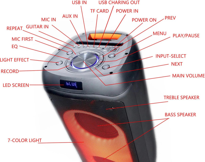 Колонка портативная Microlab PT802, 200Вт, черный