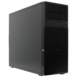 Серверный корпус 4-trays Workstation Chassis 2 x 5.25" drive bays 4 x 3.5" swappable HDD trays; 4-port 6 Gbps SAS/ SATA to SATA HDD; no PSU onboard AC-PS7500 optional CS-W43-12C