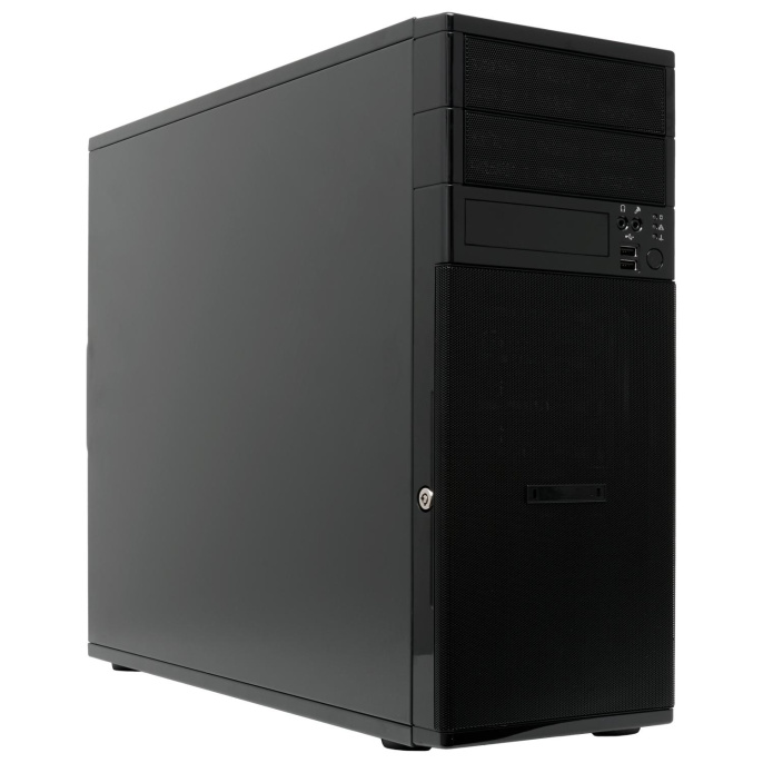 Серверный корпус 4-trays Workstation Chassis 2 x 5.25" drive bays 4 x 3.5" swappable HDD trays; 4-port 6 Gbps SAS/ SATA to SATA HDD; no PSU onboard AC-PS7500 optional CS-W43-12C