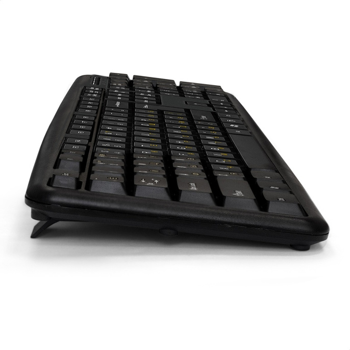 Комплект ExeGate Professional Standard Combo MK120-OEM (клавиатура влагозащищенная 104кл. + мышь оптическая 1000dpi, 3 кнопки и колесо прокрутки; USB, длина кабелей 1.5м, черный, brown box) EX287139RUS