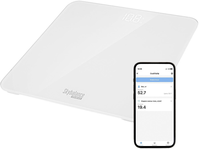 Напольные весы RED SOLUTION SkyBalance RS-762S, до 180кг, цвет: белый
