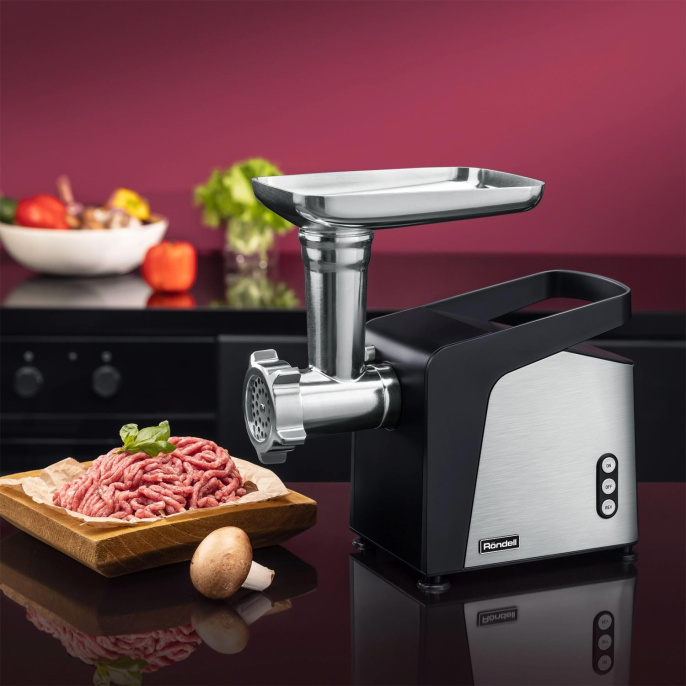 Мясорубка Rondell RDE-1455,  стальной