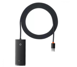 Хаб Baseus Lite Series 4-Port USB-A USB-A to USB 3.0*4 1m Black WKQX030101