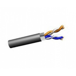 Rexant 01-0124 Кабель витая пара F/UTP, CAT 5e, PE, 2PR, 24AWG, OUTDOOR, SOLID, черный, 305м