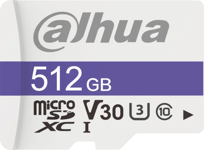 Карта памяти Dahua DHI-TF-C100/512GB 512GB (microSDXC, класс 10, UHS-I (класс U3), V30, скорость чтения: 85МБ/с, скорость записи: 80МБ/с)