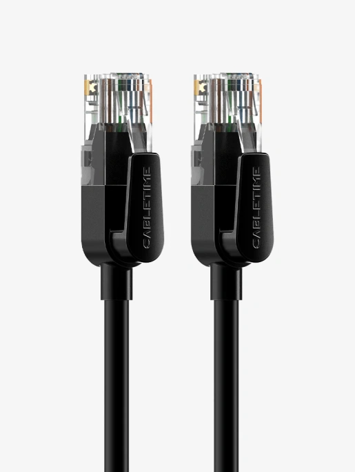 Патч-корд CABLETIME CN60H (CT-CAT6U-PB1) 1 м, UTP гигабитного Ethernet CAT6, черный
