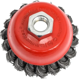 Кордщетка чашеобразная Flex 207-105 (75 мм; M14; витая проволока) для УШМ HAMMER 32437
