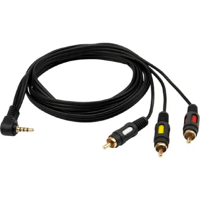 Rexant (17-4412) Шнур Стерео 3,5мм 4C - 3 RCA, 1,5м, двухцветный штекер Gold