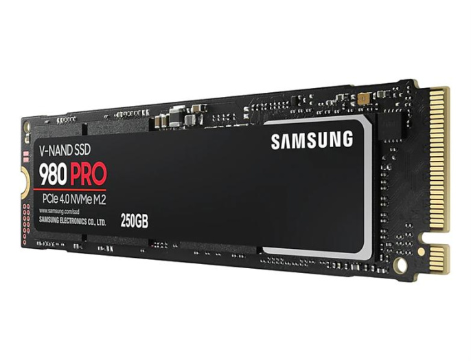 Твердотельный накопитель SSD M.2 PCI-E NVMe 250Gb Samsung 980 PRO R6400/W2700MB/s MZ-V8P250BW analog MZ-V7P250BW 1year