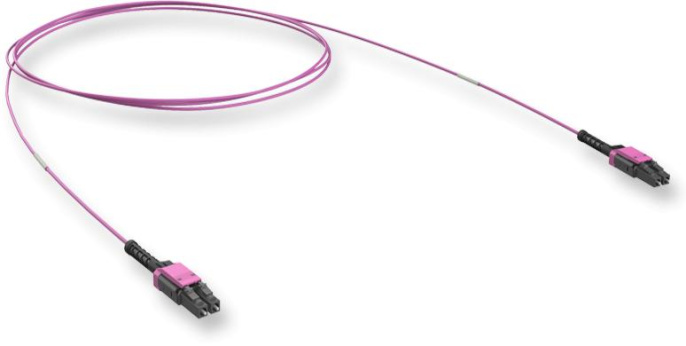 Оптический патчкорд LC/LC Duplex Uniboot, Push-Pull-Boot, 50/125 OM4, FRNC, ULL, 10 м 89114008