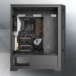 Корпус без блока питания Case Raijintek ARCADIA III-MS4, Midi-Tower, TG, 4x120mm ARGB, 1xUSB-A 3.0 + 2xUSB 2.0, ATX, mATX, mITX Black