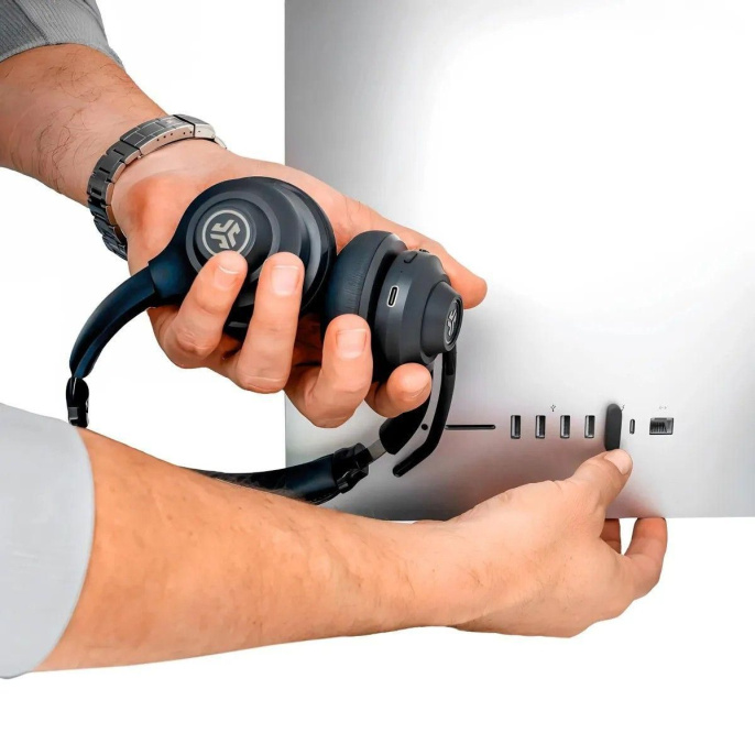 Беспроводная гарнитура Jlab GO Work Wireless Headset-Black, Version 2,Link USB-C HBGOWORKRBLK4