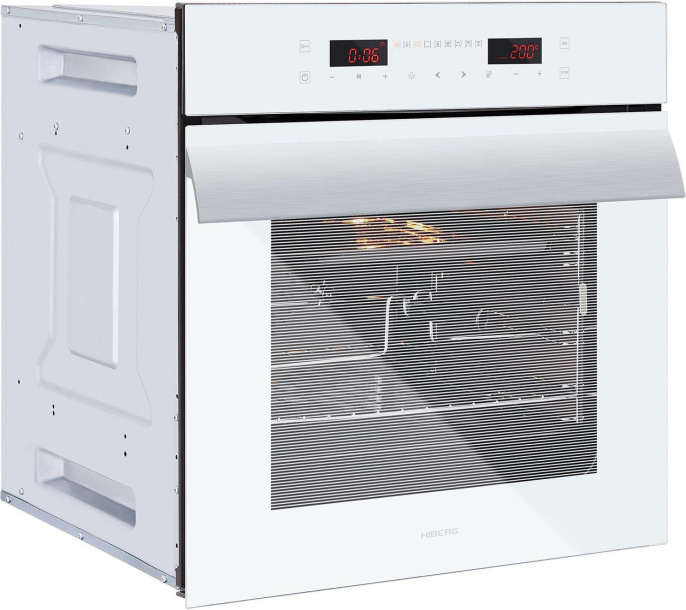 Духовой шкаф электрический HIBERG VM 6192 W,  67л,  дверца с 3 стеклами,  белый