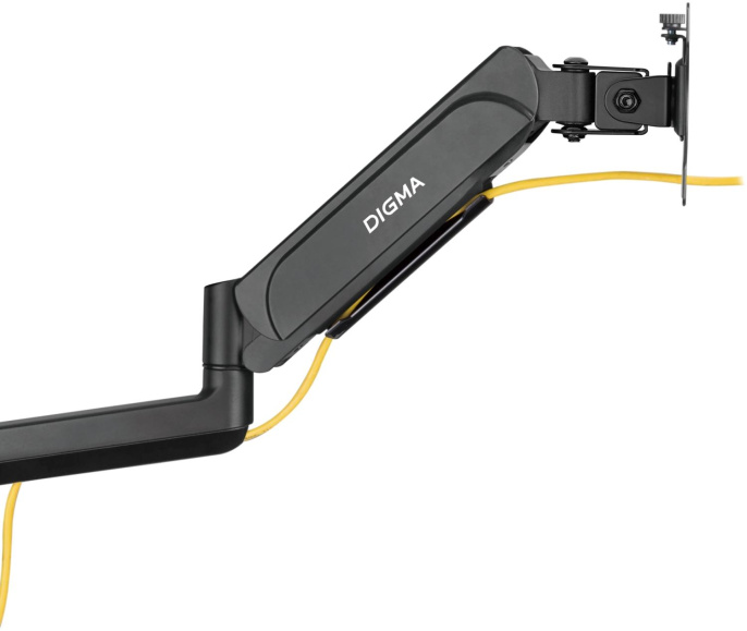 Кронштейн для мониторов ЖК Digma D-MM202D, до 32", до 9кг, крепление к столешнице, поворот и наклон, черный