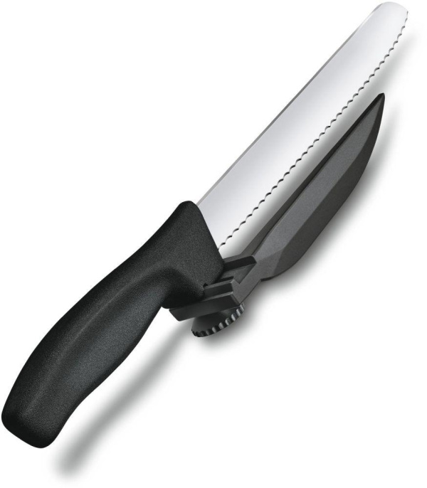 Нож кухонный Victorinox Swissclassic DUX-MESSER, 210мм, стальной, черный [6.8663.21]