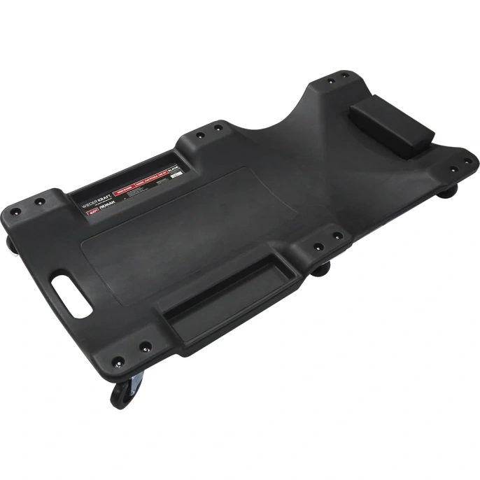 Подкатной пластиковый лежак WIEDERKRAFT 6 поворотных колес, мягкое изголовье WDK-84068